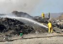 Se incendia área en el relleno sanitario