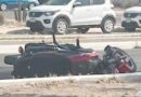 Se lesiona motociclista