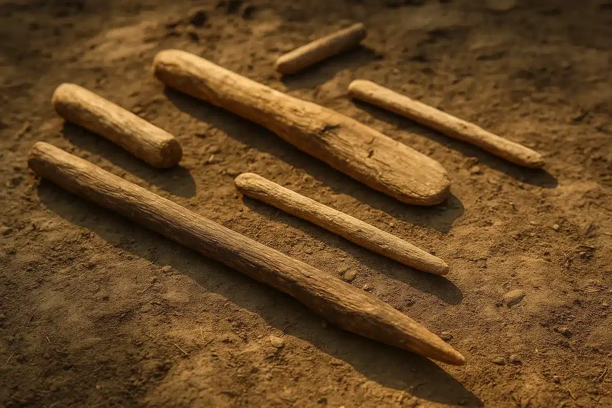 Hallan herramientas de madera de 300 mil años en China que arrojan luz sobre la alimentación prehistórica
