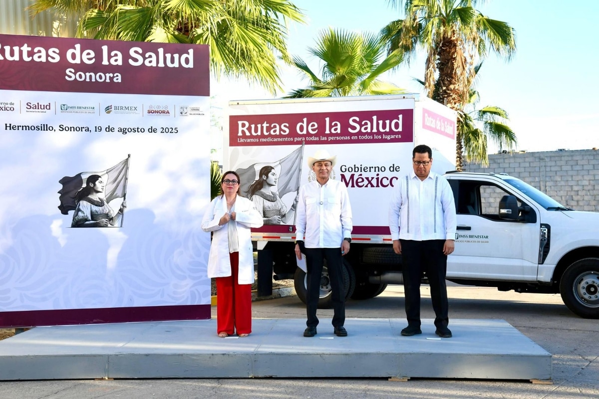 Gobernador Durazo y Presidenta Sheinbaum garantizan abasto de medicamentos con arranque del programa “Rutas de la Salud”
