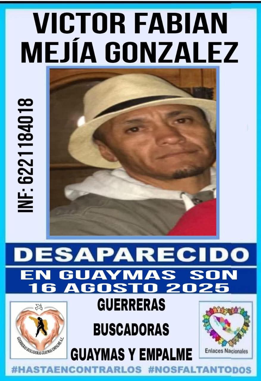 Desaparece varón en Guaymas