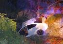 Carro cae a canal