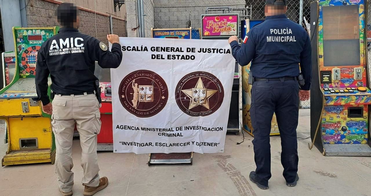 Aseguran 11 máquinas tragamonedas durante cateo en Hermosillo