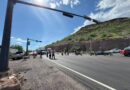 Bloqueo ocasiona congestionamiento vial en carretera Guaymas-Empalme