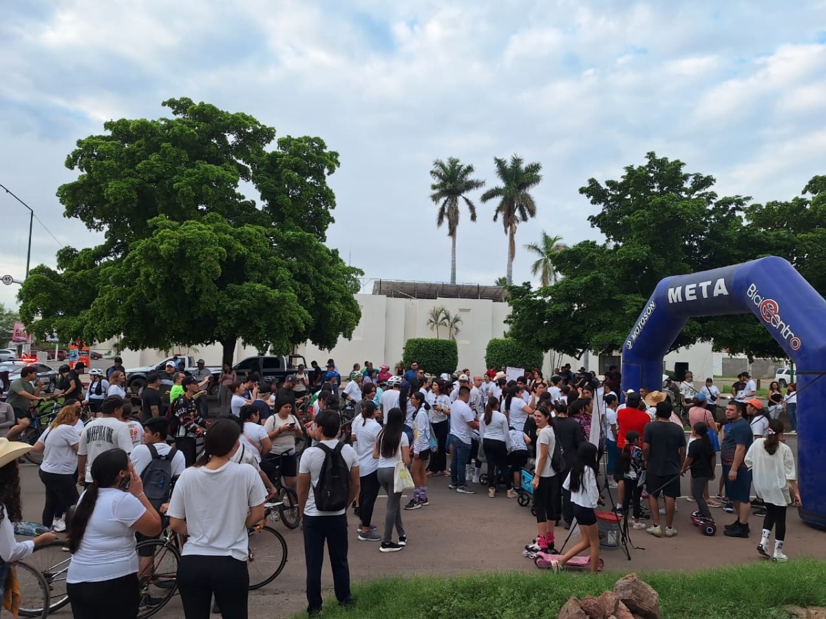 Gran participación en la “Rodada por la Paz” en Cajeme como parte del programa “Ponte Pila”