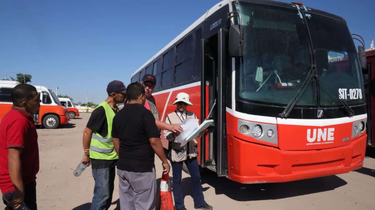 Gobierno de Sonora realiza inspección física-mecánica a unidades de transporte urbano en Hermosillo