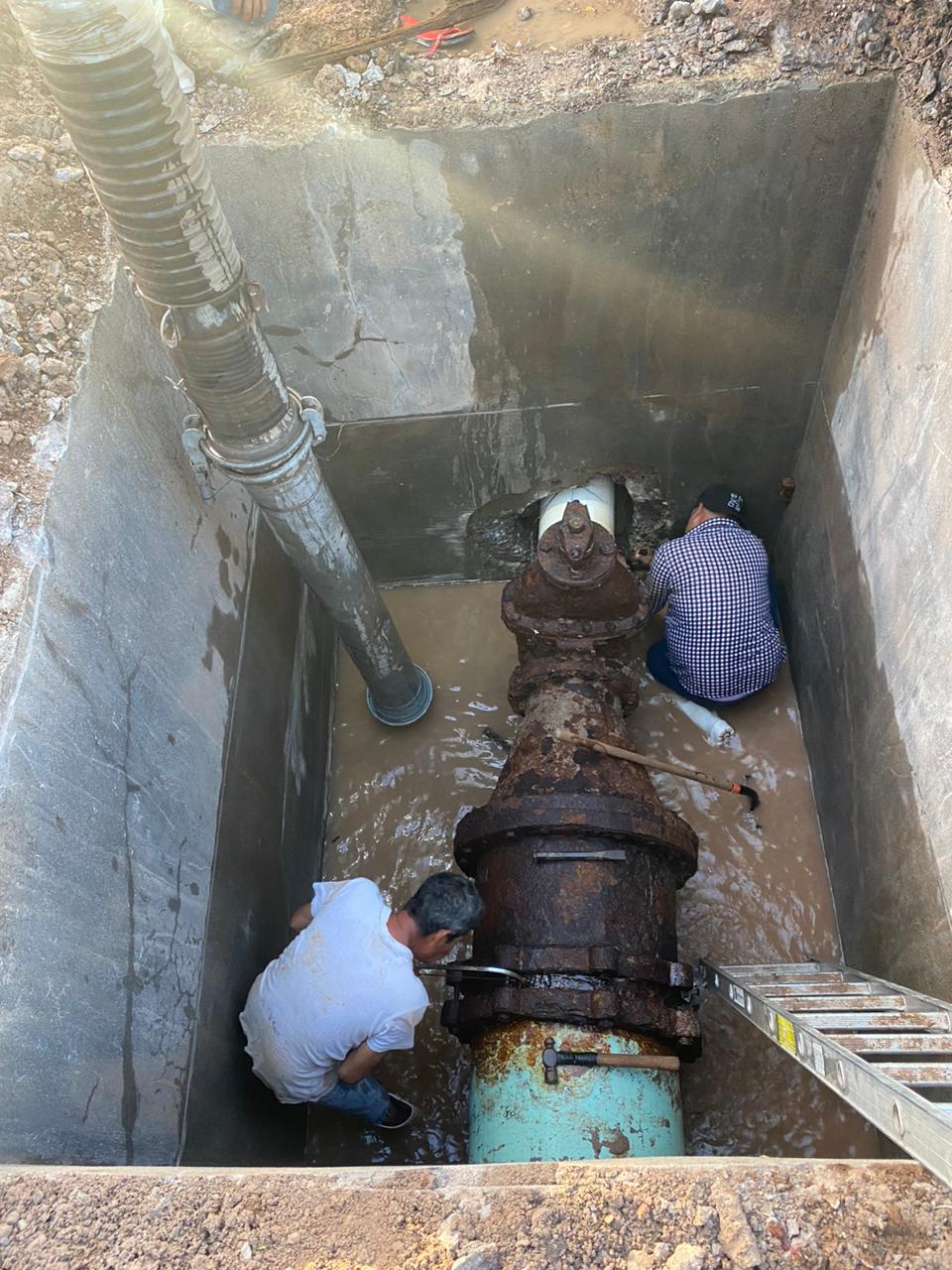 Restablecen servicio de agua en Empalme