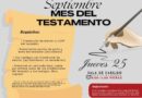 Invitan a aprovechar beneficios del programa “Septiembre, Mes del Testamento”