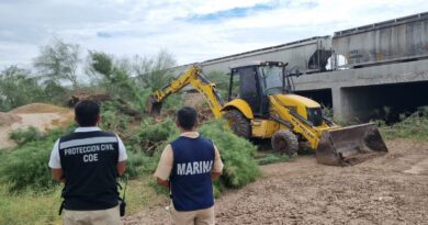 Intensifica Semar limpieza de canales y arroyos en Empalme