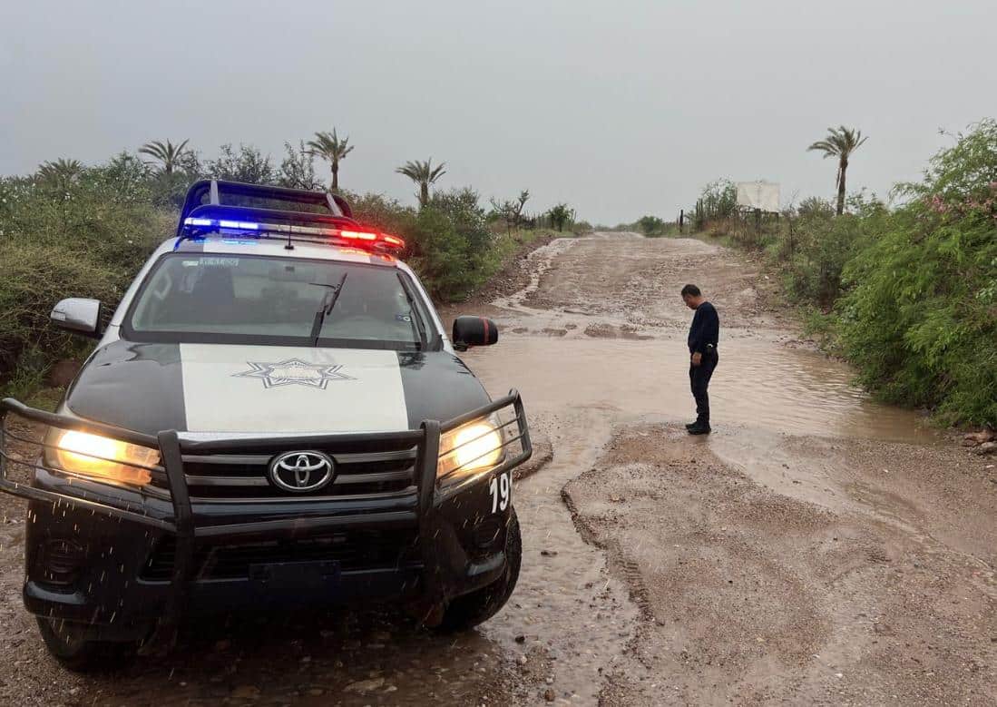 Policía Municipal atiende reportes por lluvias