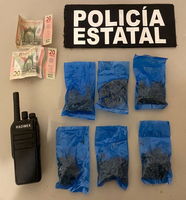 Incauta Policía Estatal narcótico y equipo de comunicación en Nogales y SLRC 5 104 1