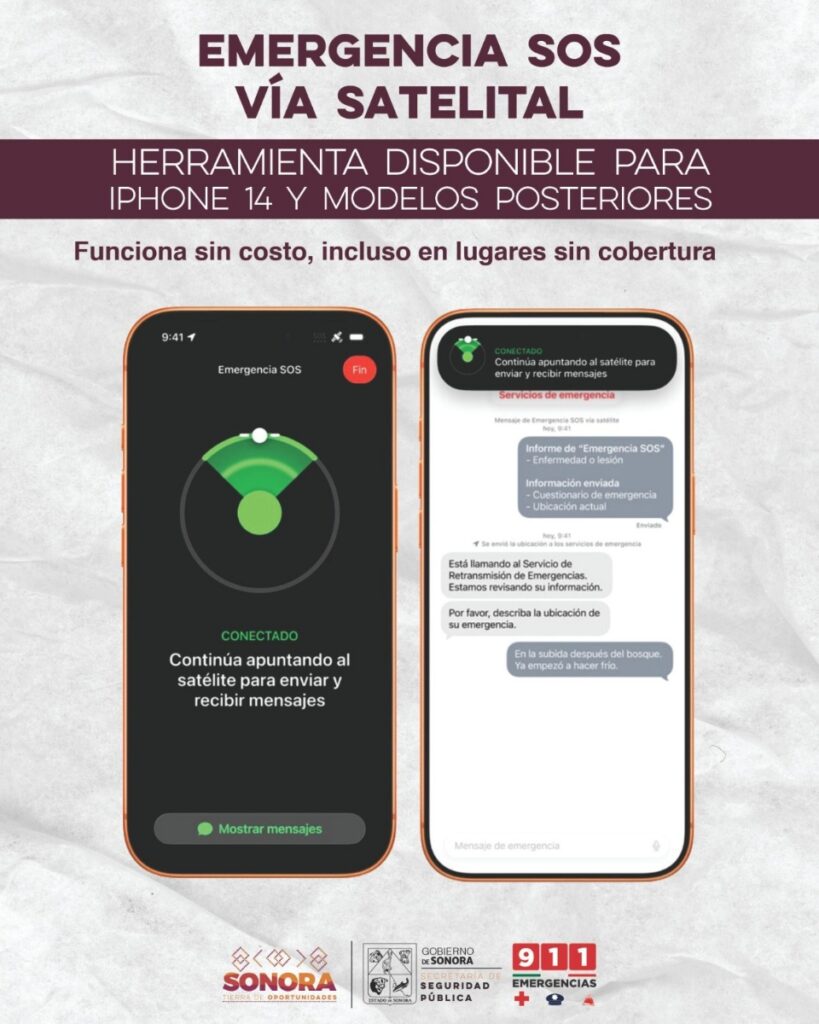 9-1-1 Sonora realiza la primera atención en México del servicio “Emergencia SOS” satelital 2 54 2