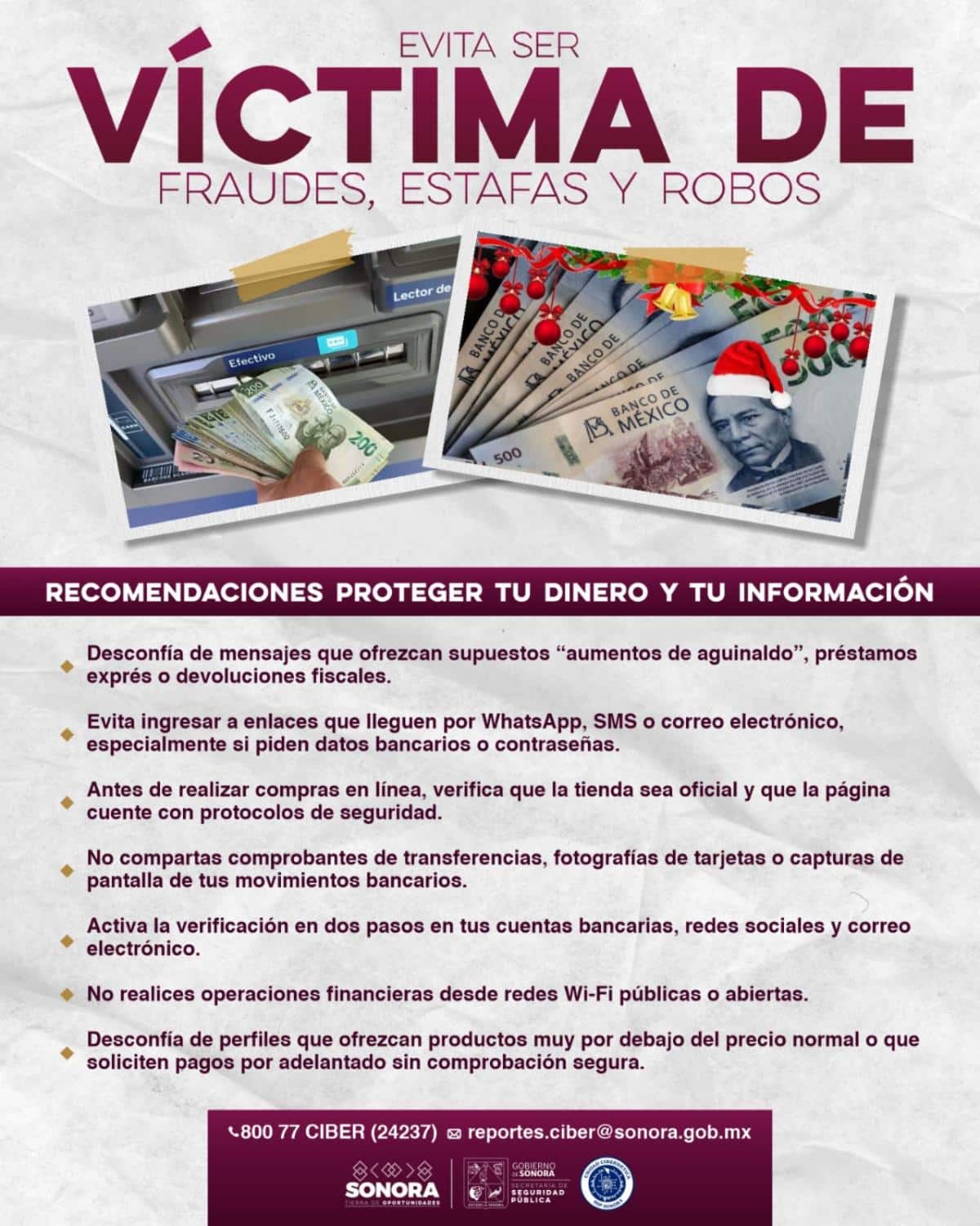 SSP Sonora emite recomendaciones de ciberseguridad ante la temporada de aguinaldos