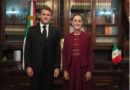 Claudia Sheinbaum recibe a Macron Palacio Nacional