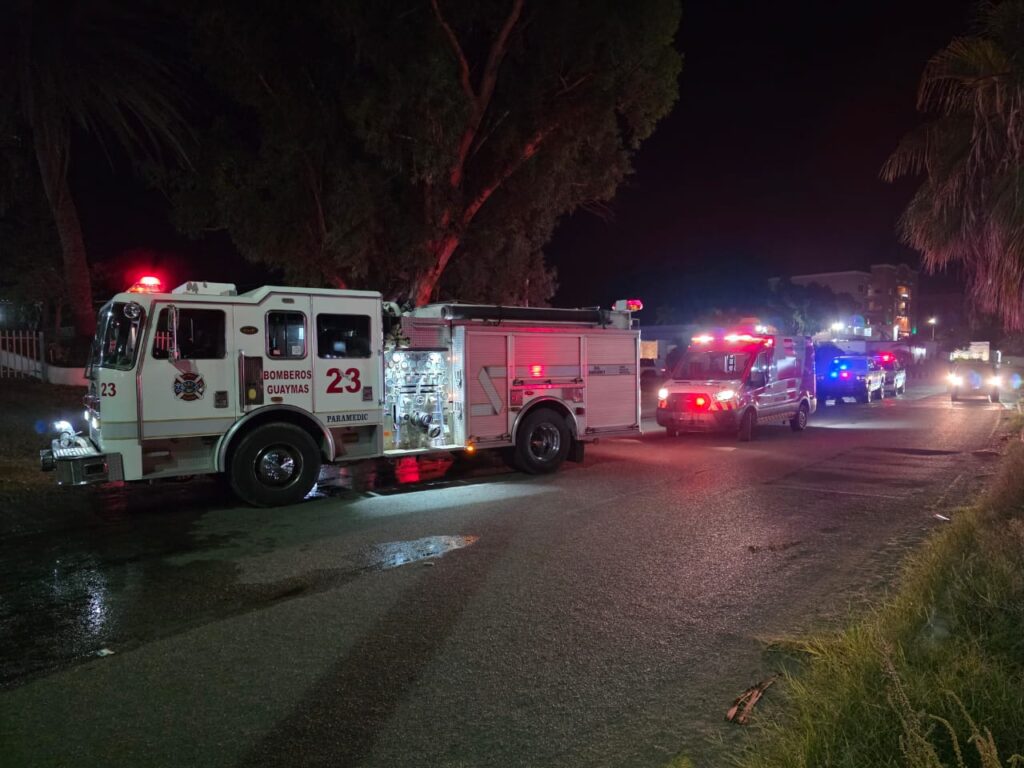 Se incendia auto al impactarse contra palma en San Carlos 7 151