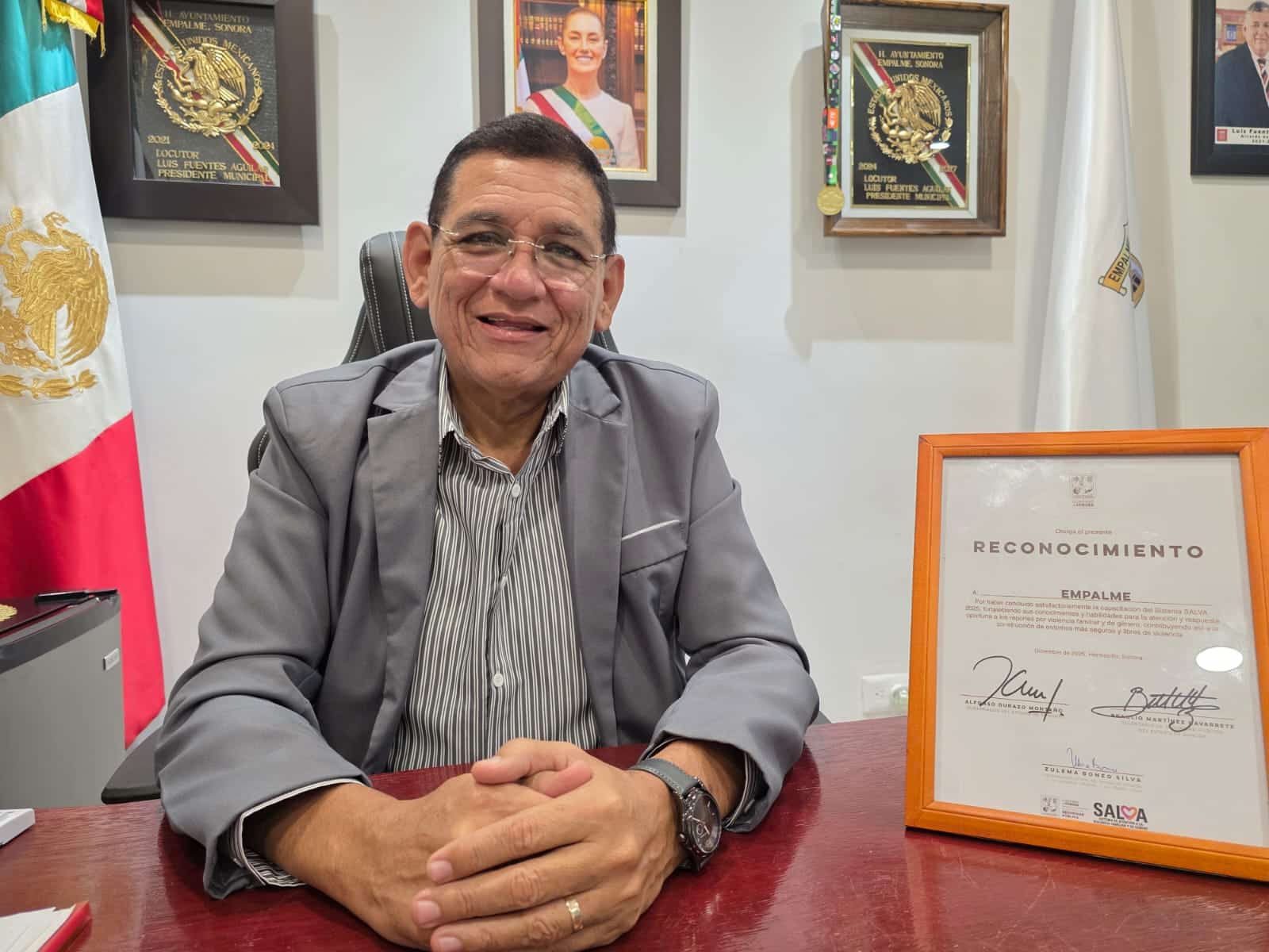 Reconoce Secretaría de Seguridad Pública al Ayuntamiento de Empalme