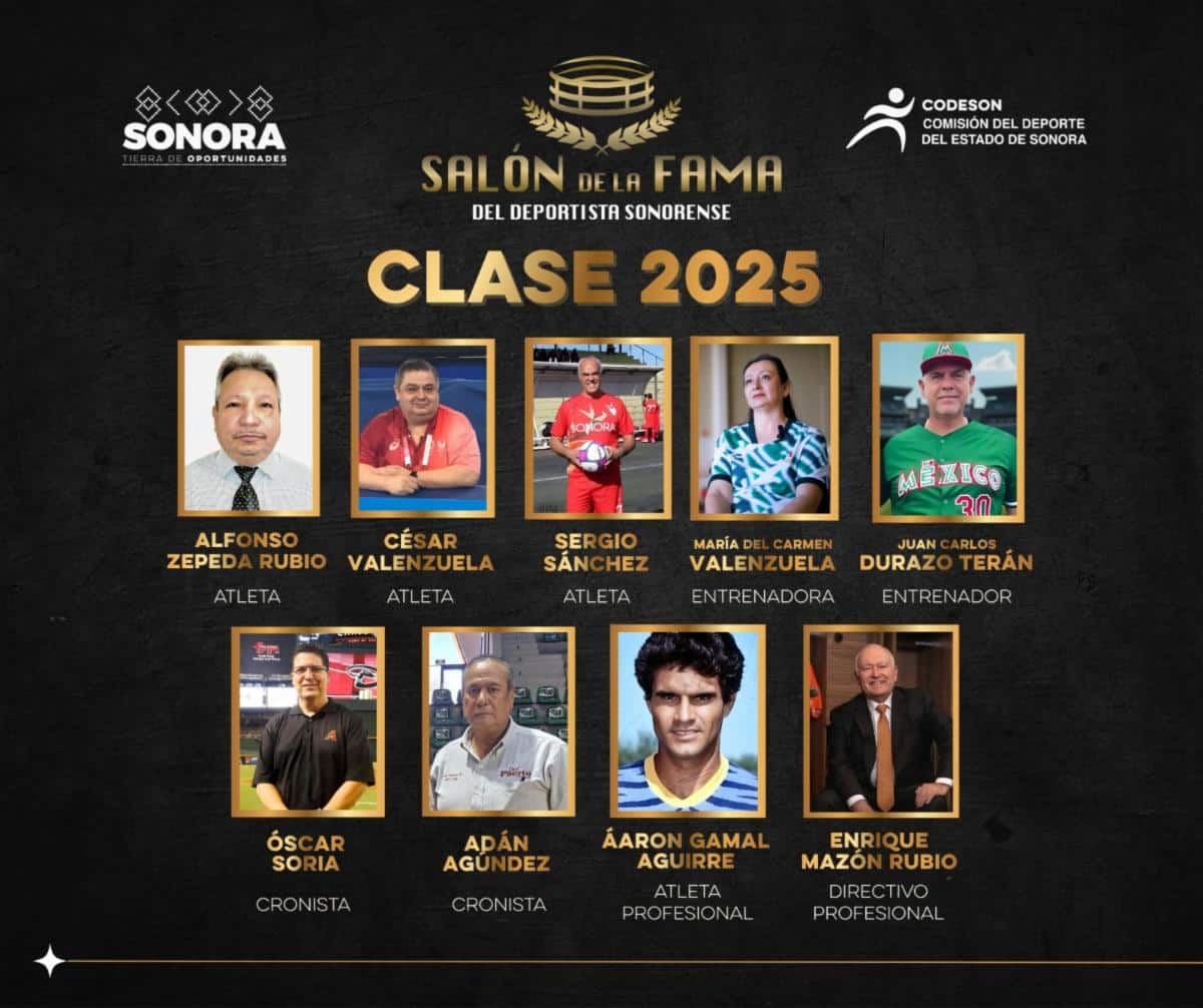 Determinan la Clase 2025 del Salón de la Fama del Deportista Sonorense: Codeson
