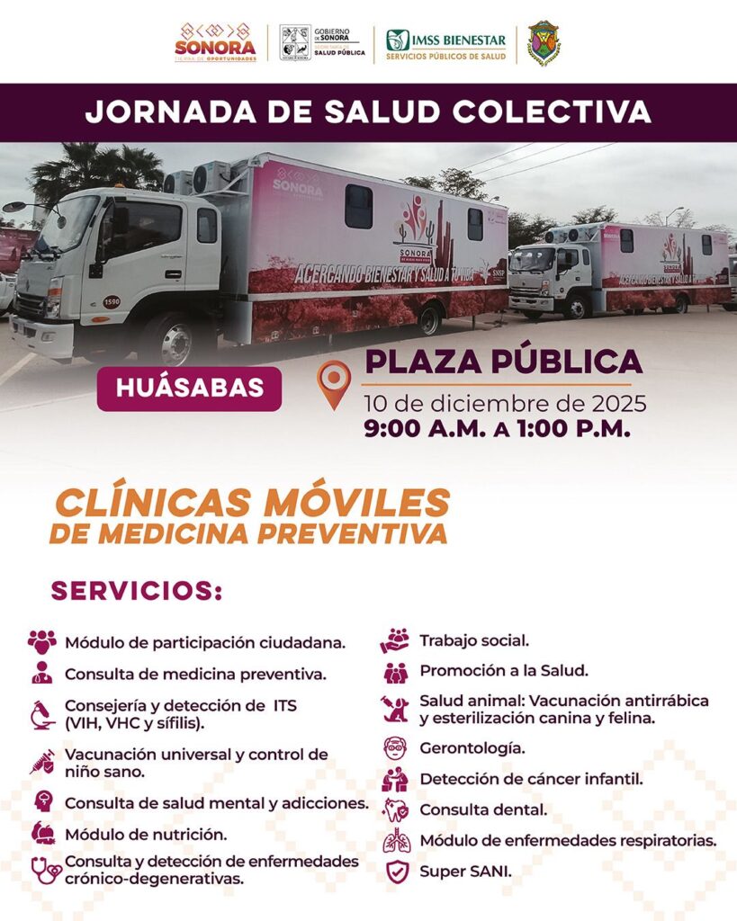 Clínicas Móviles acercarán salud gratuita a Villa Hidalgo, Huásabas y Bavispe 2 348