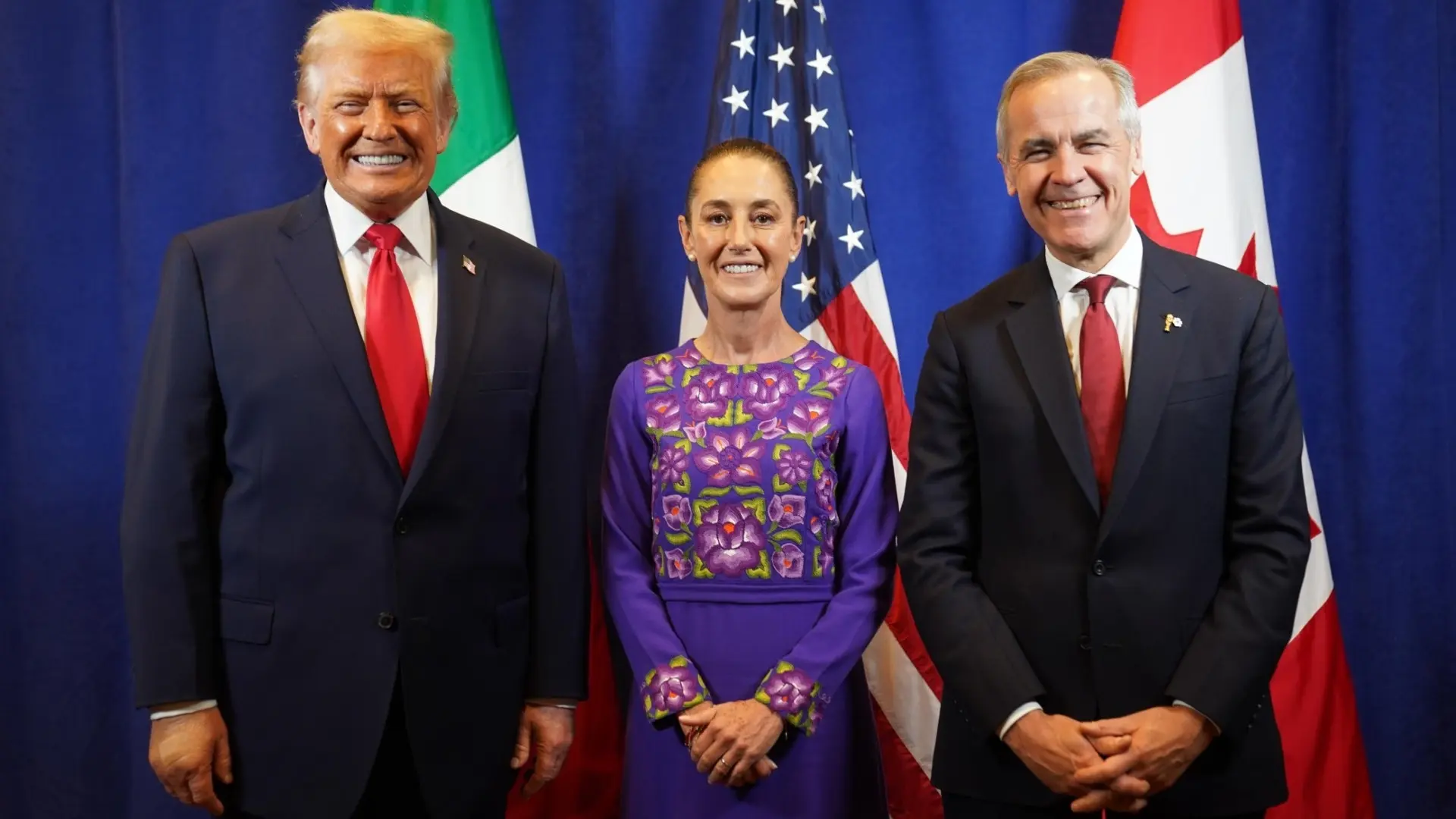 Trump califica de “Muy Productiva” reunión con Sheinbaum y Carney