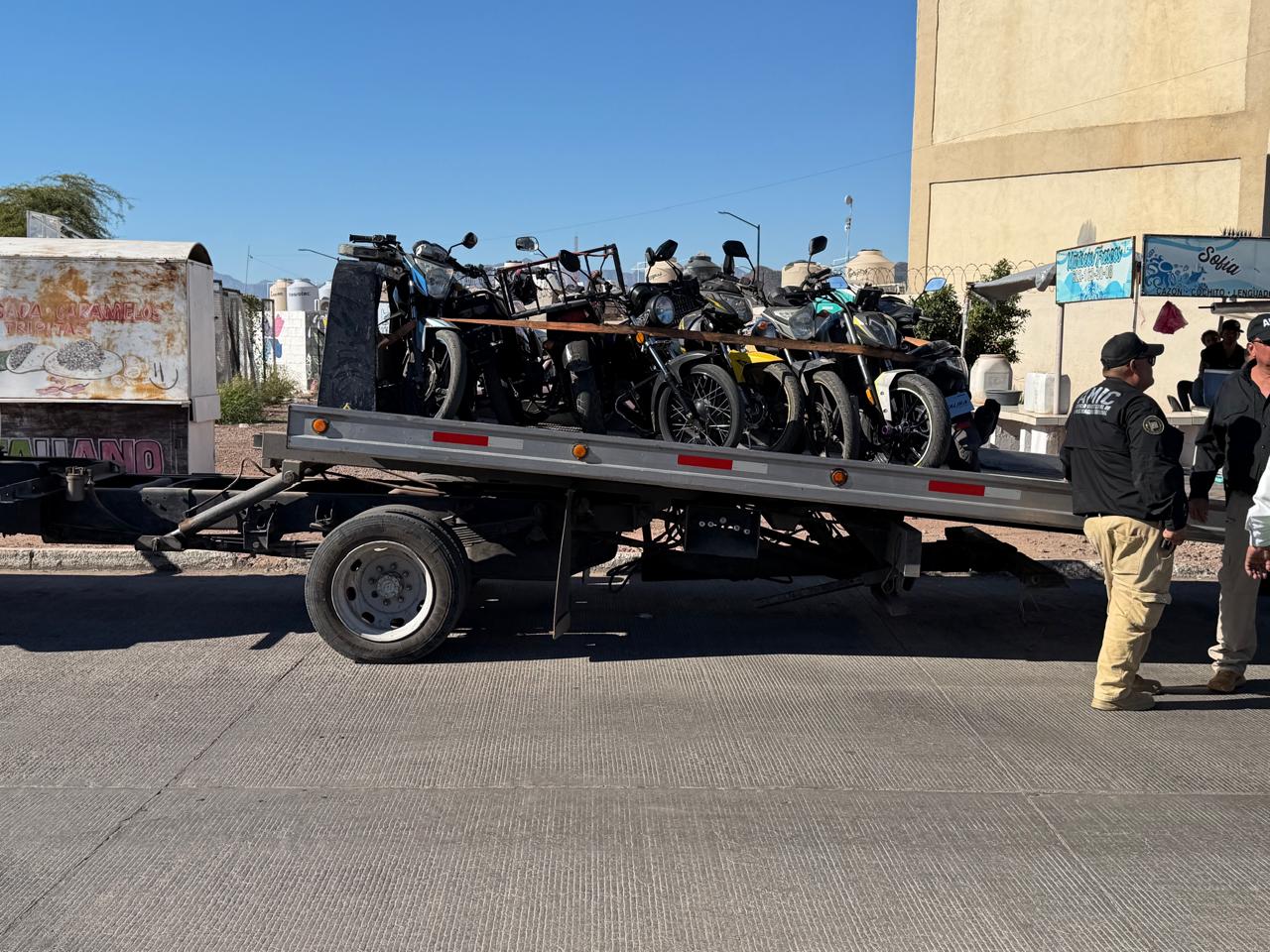 Incautan motocicletas en operativo Lupe Reyes en Guaymas