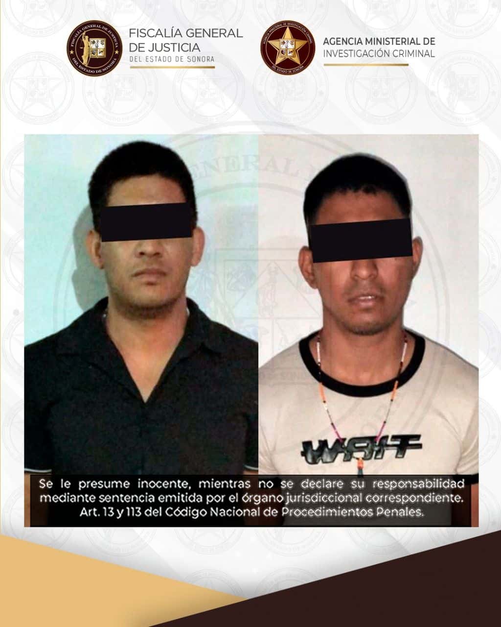 Quedan imputados por FGJES dos hombres por retención y amenazas contra una persona en Ciudad Obregón