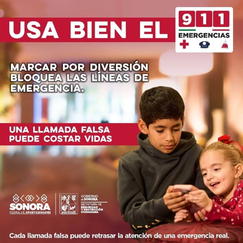 Reitera C5i Sonora llamado a no realizar llamadas de broma a la línea de emergencias 9-1-1 1 1000386956