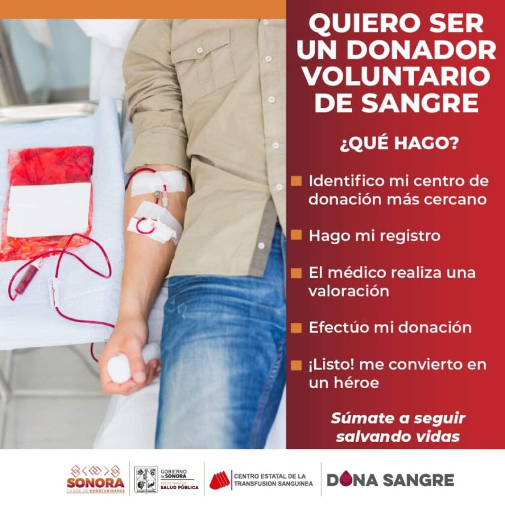 Llama SSP a dejar atrás desinformación y donar sangre para salvar vidas en Sonora 1 Donar