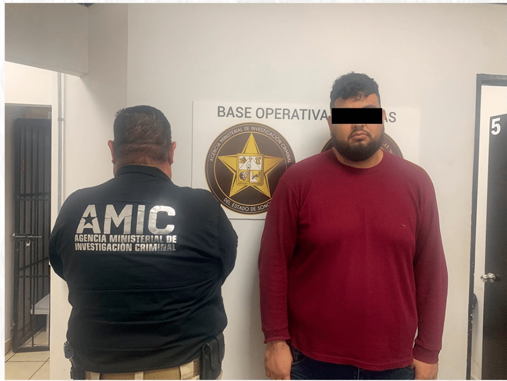 AMIC captura a presunto responsable de homicidio culposo y abandono de menor en Guaymas
