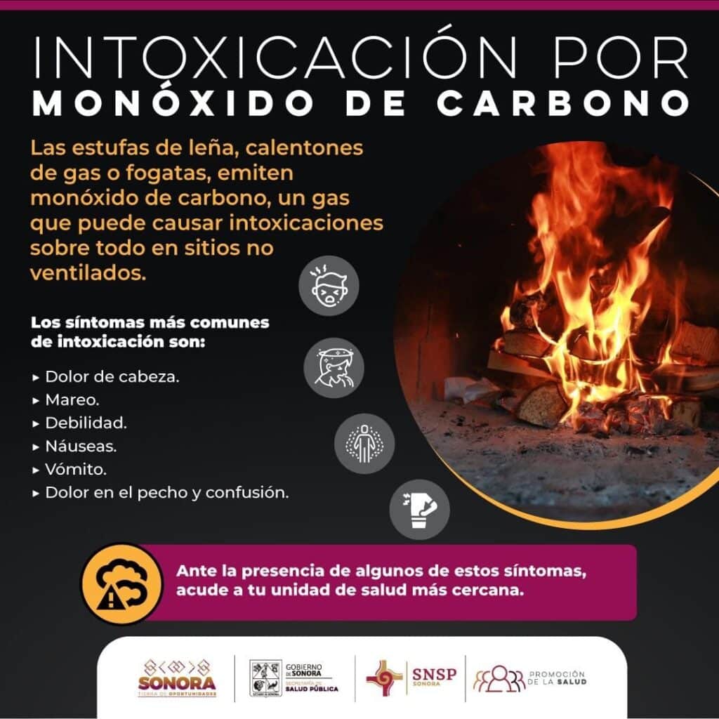 Recomendaciones para prevenir intoxicaciones por monóxido de carbono e incendios durante la temporada invernal: SSP 2 intoxicaciones