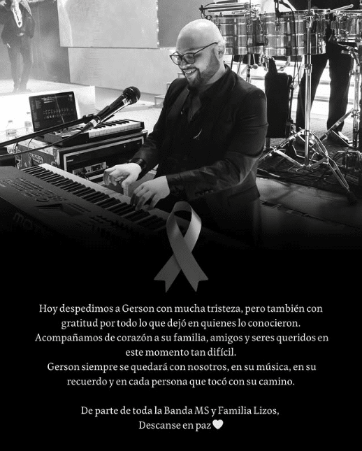 Fallece Gerson Leos, músico de Banda MS, tras sufrir infarto en Mazatlán 1 Gerson Leos