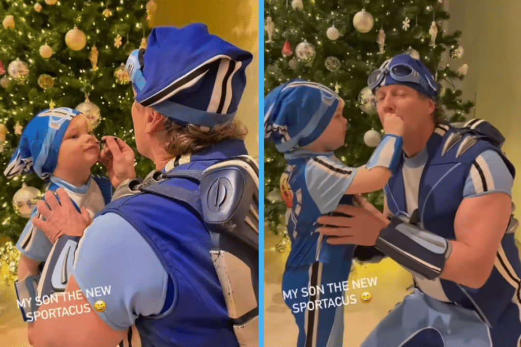 Sportacus reaparece con su hijo en tierno video viral 1 hijo