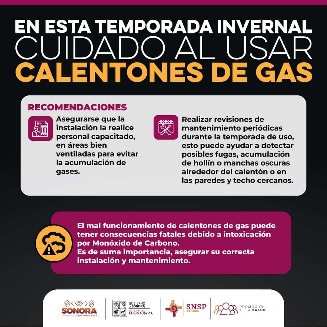 Recomendaciones para prevenir intoxicaciones por monóxido de carbono e incendios durante la temporada invernal: SSP