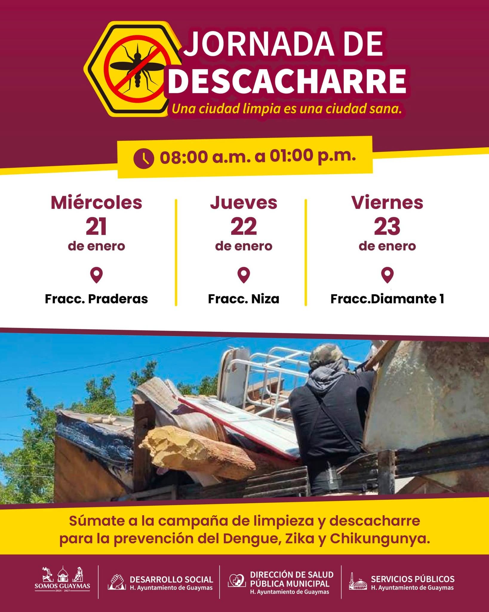 Confirman 5 casos de dengue en Guaymas norte