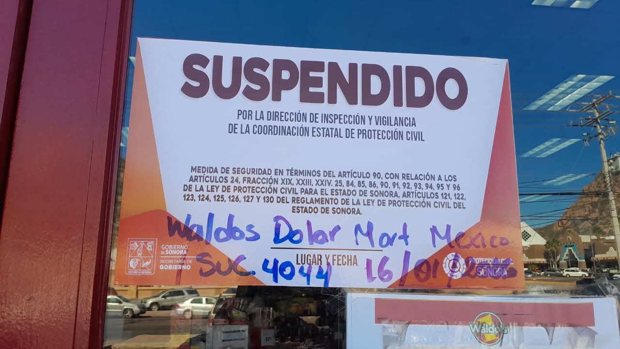 Waldos seguirá cerrado en Guaymas