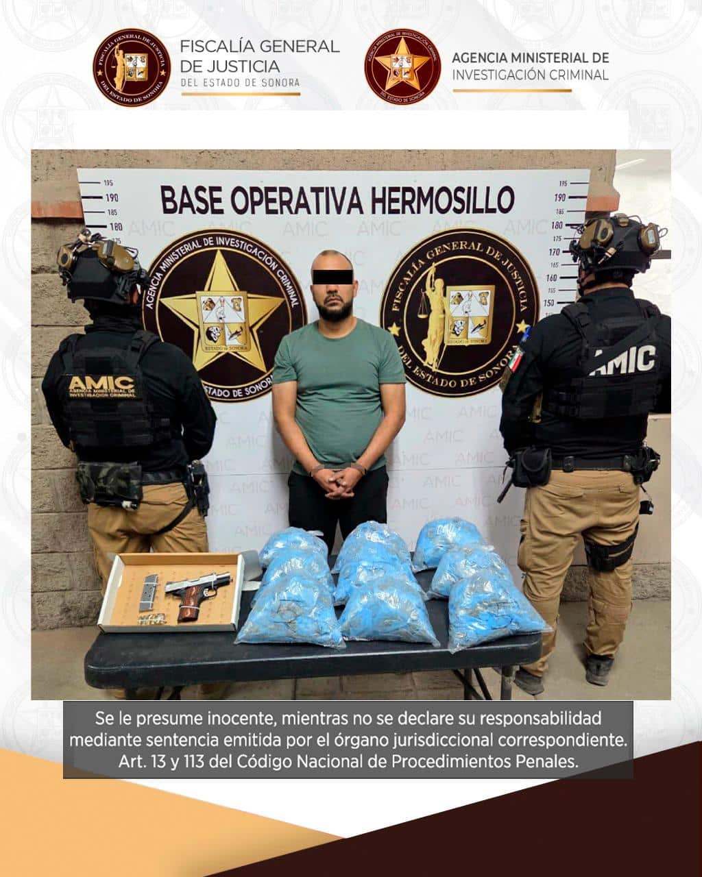 Obtiene FGJES vinculación a proceso para “El Duke”, objetivo prioritario criminal en Hermosillo