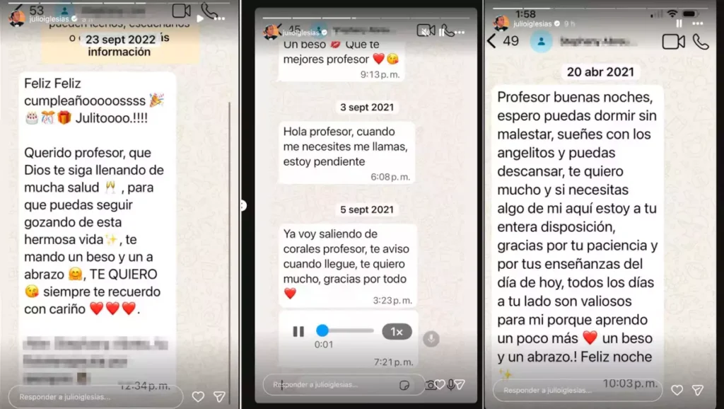 Julio Iglesias rompe el silencio y publica chats privados 1 Julio