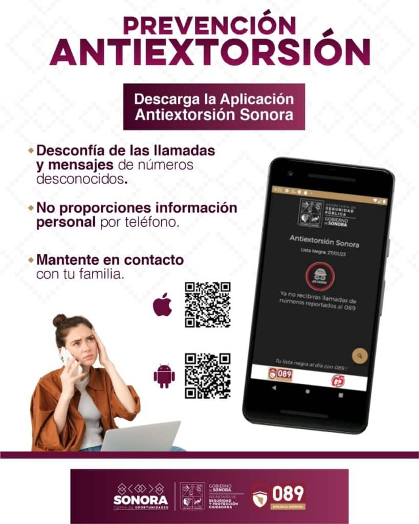 Recomienda SSPC descargar app Antiextorsión Sonora 1 SSCP