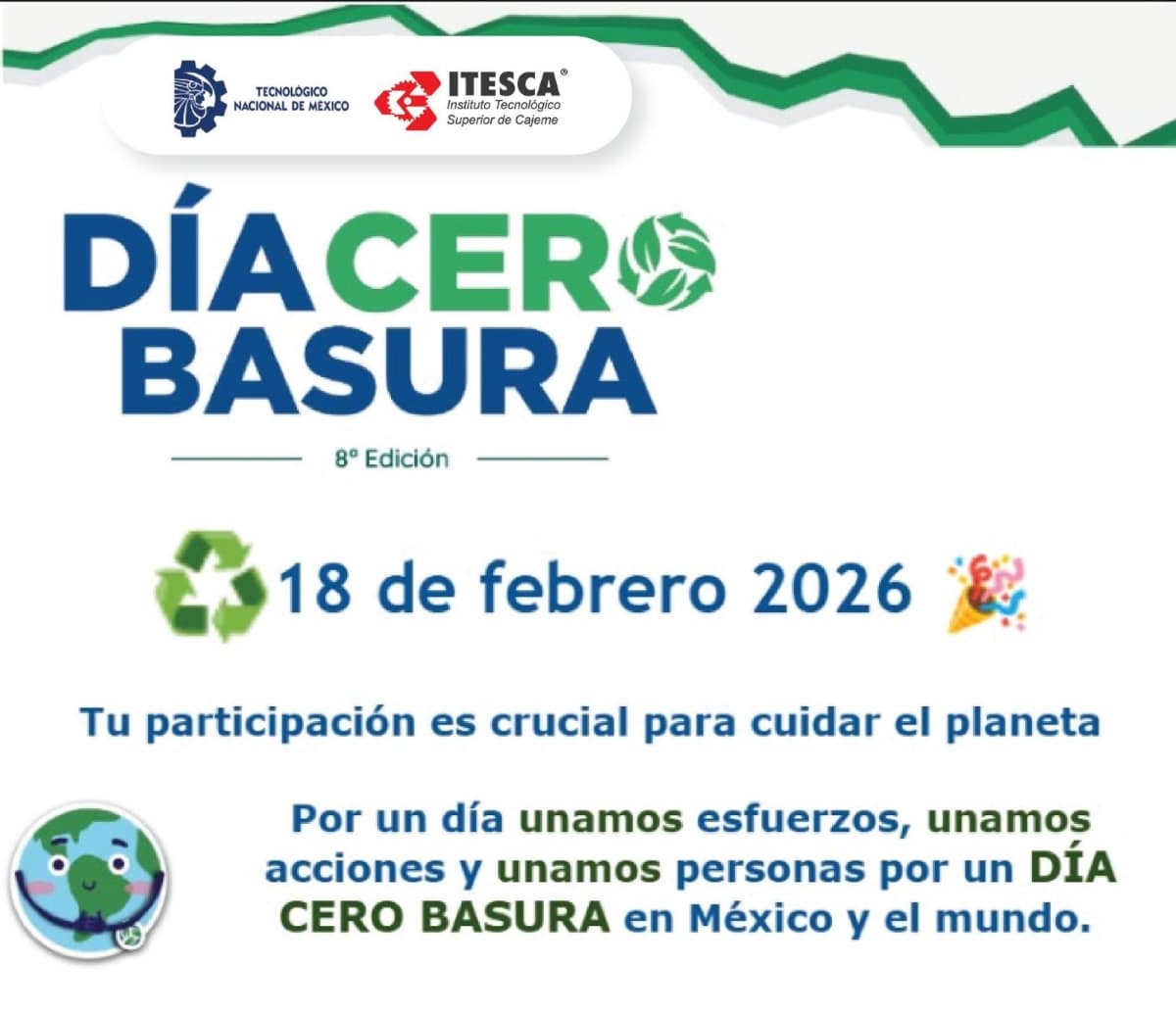 Se prepara Instituto tecnológico superior de Cajeme (Itesca) para un Día Cero Basura y fortalecer la cultura ambiental