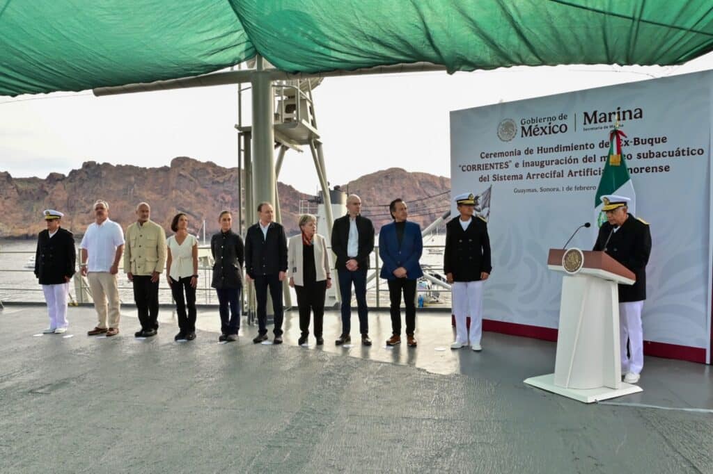 Presidenta Claudia Sheinbaum y Gobernador Alfonso Durazo inauguran museo subacuático en San Carlos 1 400