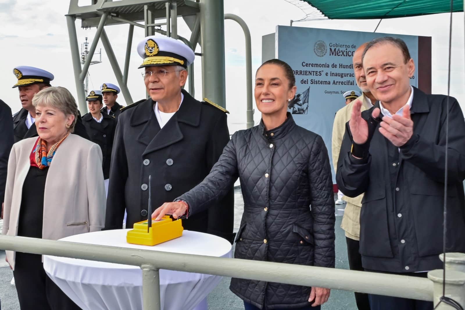 Presidenta Claudia Sheinbaum y Gobernador Alfonso Durazo inauguran museo subacuático en San Carlos