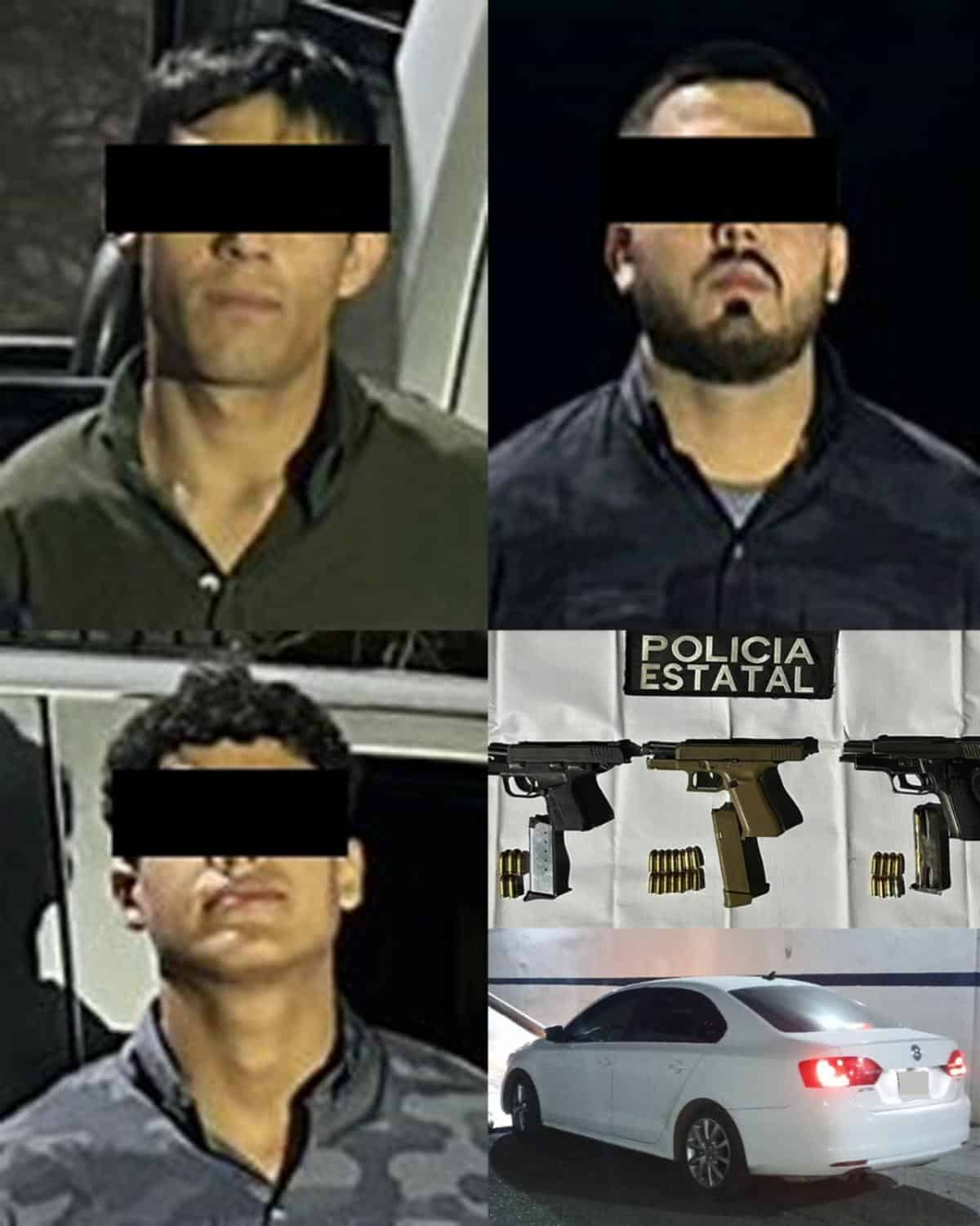 Fuerza Operativa de la Policía Estatal intercepta a grupo armado en comercio de Villas del Real