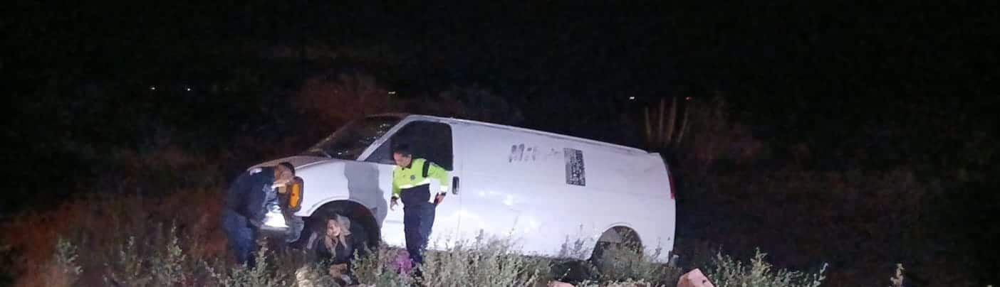 Resulta conductora lesionada en volcadura