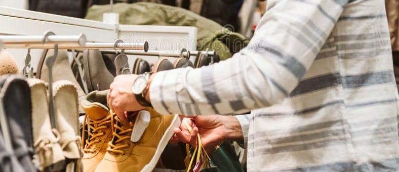 hombre que goza de un dia en el centro comercial feliz del 174032091 1