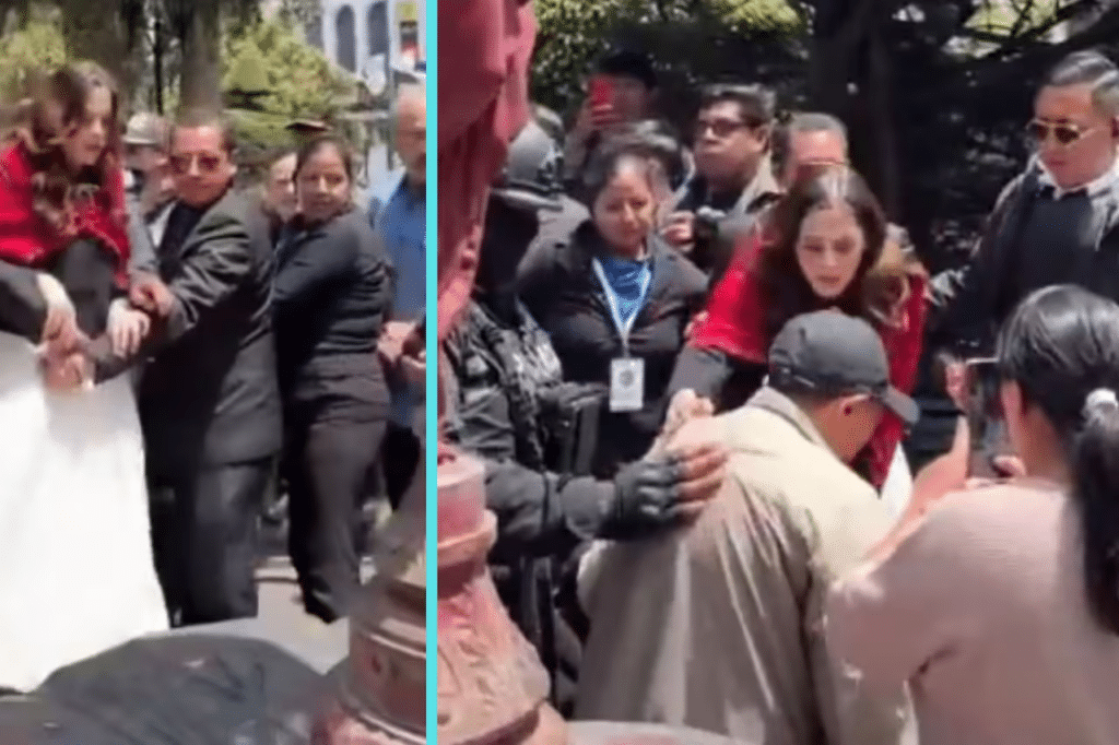 Fátima Bosch auxilia a adulto mayor tras caída en Ecuador 1 Fátima