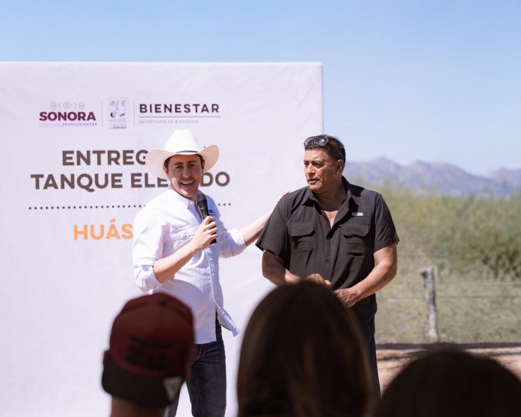 Entrega Secretaría de Bienestar tanque elevado de agua potable en Huásabas 1 385