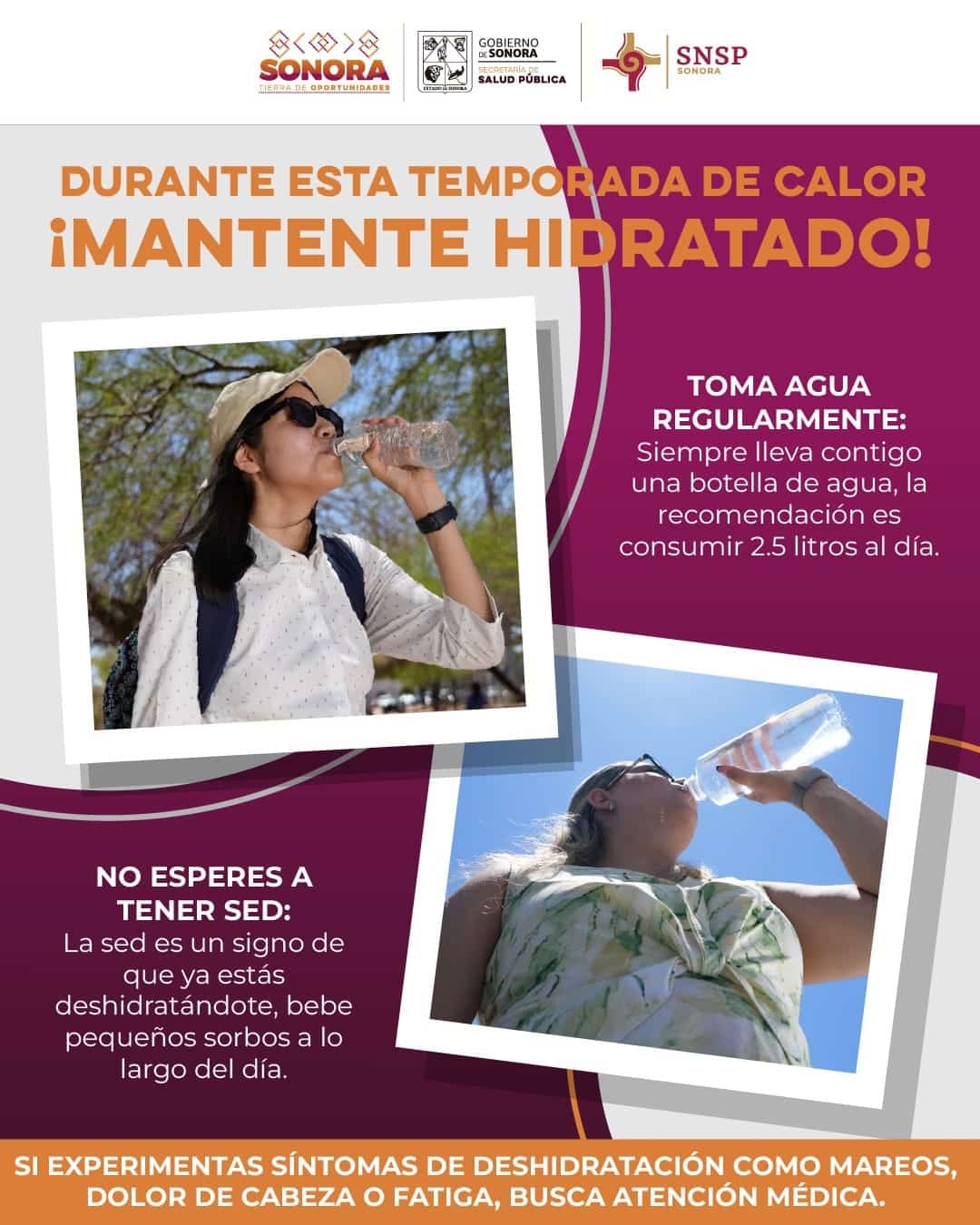 Emite Secretaría de Salud recomendaciones ante incremento de temperaturas en Sonora