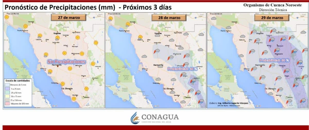 Lluvias y ligero descenso de temperaturas máximas para este fin de semana: CEPC