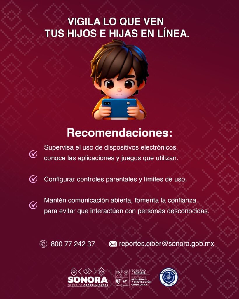 Llama SSPC Sonora a fortalecer la seguridad digital de menores en periodo vacacional 1 6225