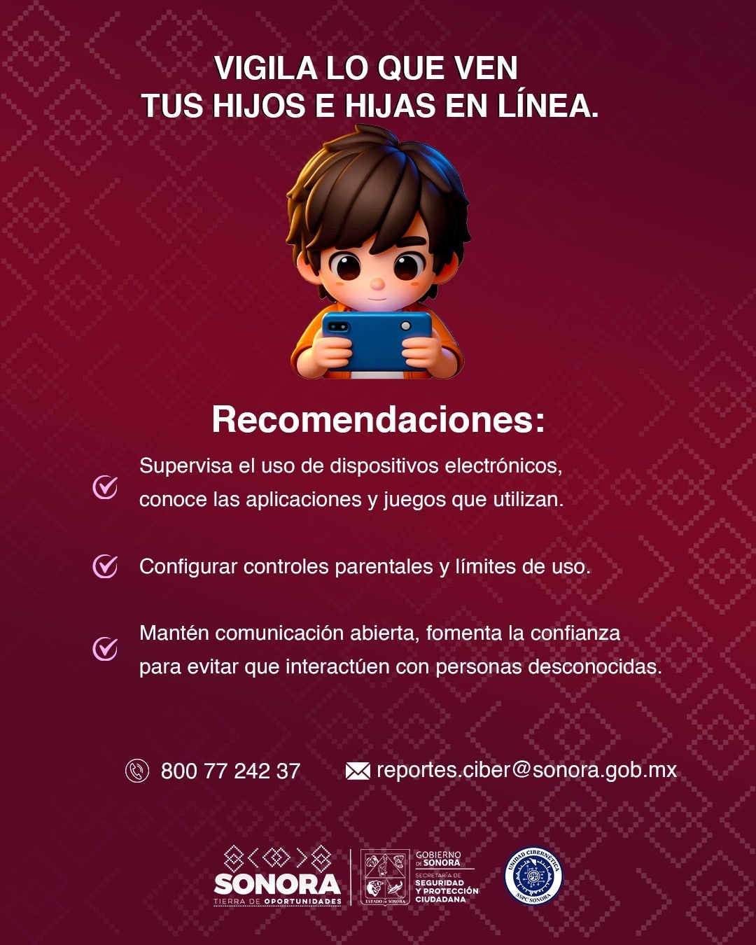 Llama SSPC Sonora a fortalecer la seguridad digital de menores en periodo vacacional
