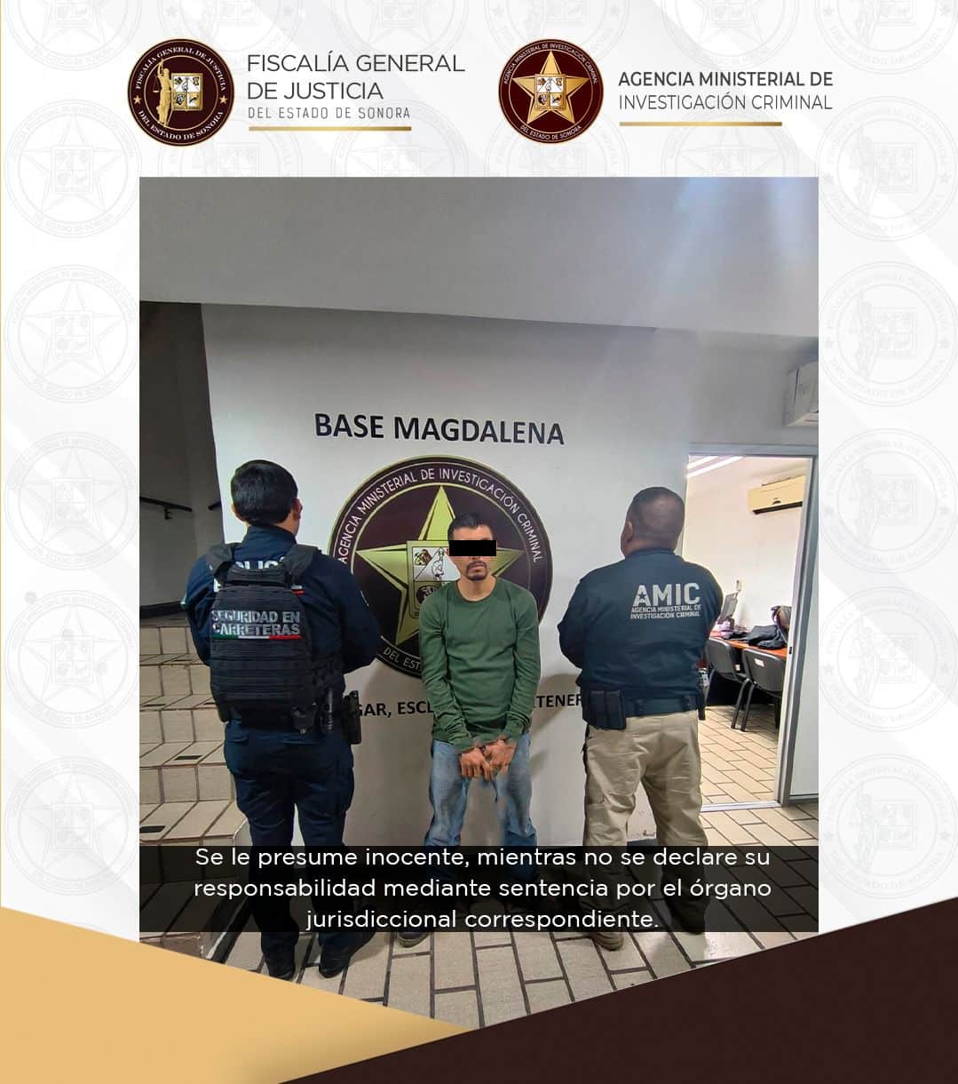 Formulan imputación a detenido por tentativa de homicidio calificado en Magdalena de Kino